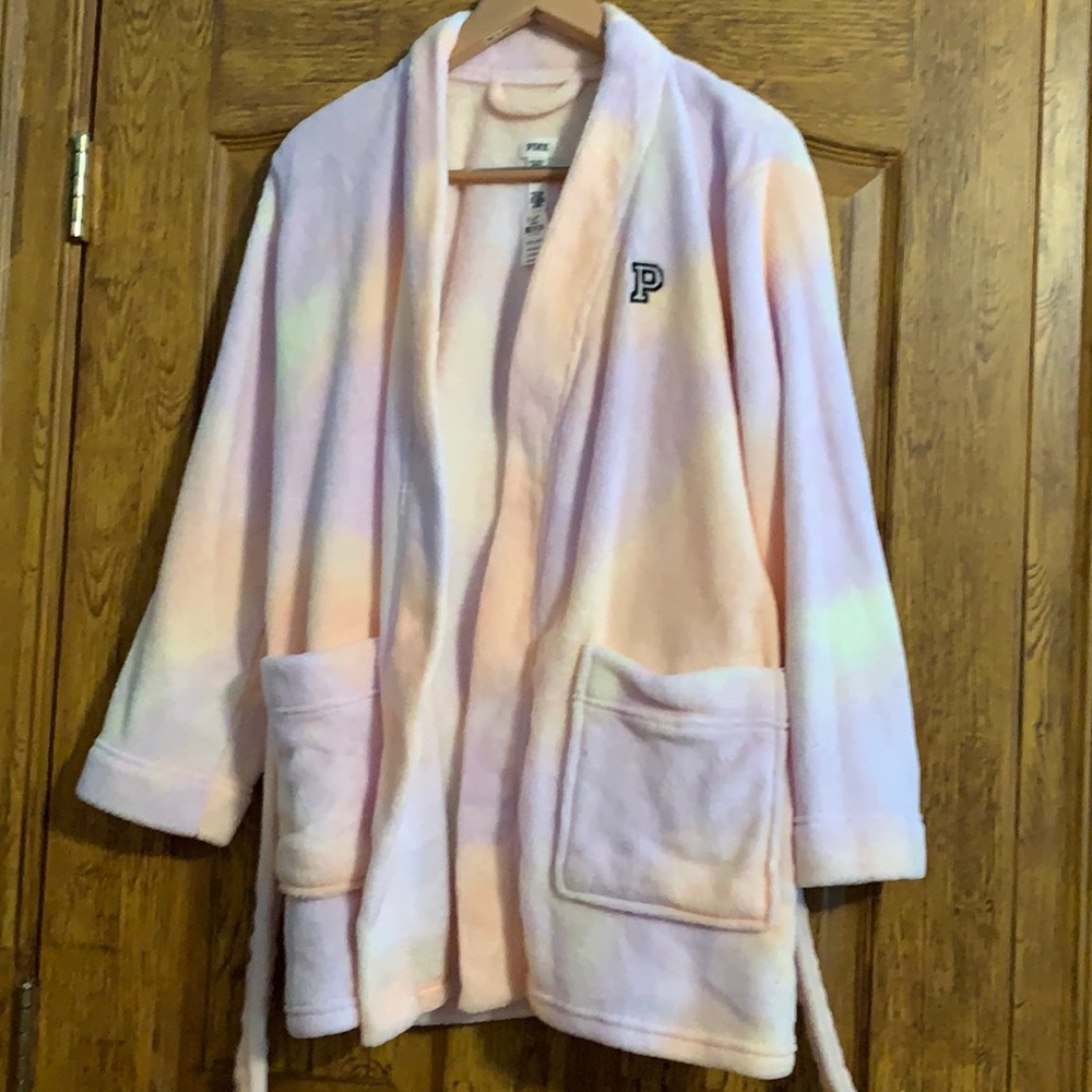 PINK Plush Robe With Tags